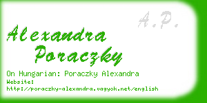 alexandra poraczky business card